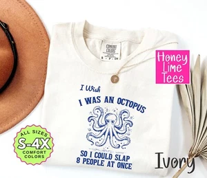 Camiseta con gráfico I Wish I was an Octopus, camiseta sin mangas, sudadera - Imagen 1 de 3