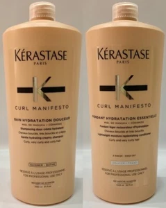 Bain Hydratation Douceur 1000ML + Fondant 1000ML Kerastase - Picture 1 of 1