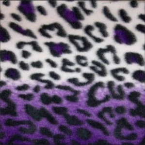 58" Feline Print Purple Polar Fleece Fabric by the Yard - Picture 1 of 1