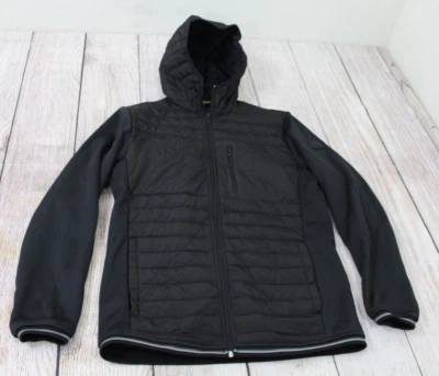 Chaqueta con Capucha Negra Jack & Jones Core Ligera Puffer Cremallera Completa Para Hombre Mediana Foto 1 de 4