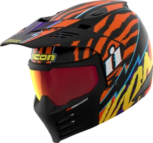 Icon Elsinore Modular Motorcycle Helmet Rad Dawn Orange - Picture 1 of 6