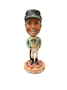 Vtg 2004 Kentucky Derby 130th Commemorative Jockey Collectible Bobble Head * - Picture 1 of 12
