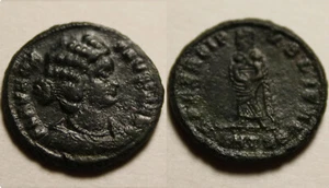 Empress Fausta wife Constantine 325AD Original ancient Roman coin Salus children - Picture 1 of 4