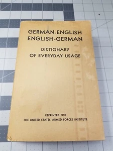 RARE 1952 GERMAN-ENGLISH ENGLISH-GERMAN DICTIONARY OF EVERYDAY USAGE - Imagen 1 de 11
