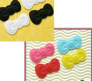 80 pcs x 1.5" Mix Padded Plain Felt Bow Appliques for Hello Kitty Craft ST62 - Picture 1 of 9