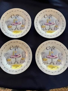 Dekoratives 4er Set CAFE 8" Salat Dessert Teller - Bild 1 von 4