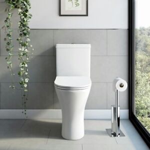 Round Comfort Raised Height WC Pan, Cistern & Heavy Duty Soft Closing Seat