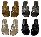 New Women's Bartolini  Mid Slip On Strappy Sandals Beads Casual Shoes Roma-5