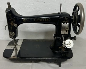 Antike Tret Nähmaschine Cleveland Ohio Kopfteile Reparatur Restaurieren Nachlass - Bild 1 von 17