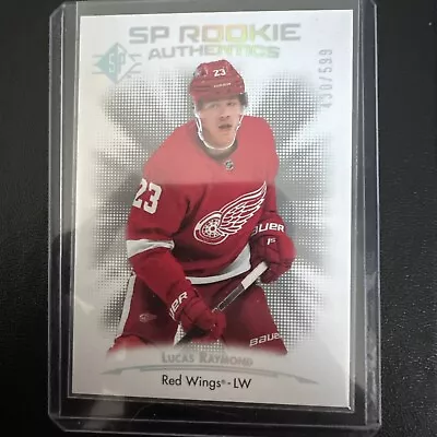 2021-22 UD SP Hockey Rookie Authentics Silver #132 Lucas Raymond /599-Red Wings - Image 1 of 2