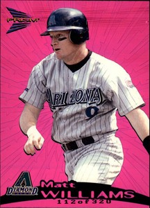 1999 Pacific Prism Holographic Purple Baseball Card #9 Matt Williams /320