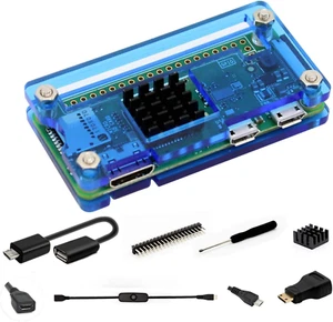 Raspberry Pi Zero 2 Case, Raspberry Pi Zero Case Kit with Pi Zero Heatsink, HDMI - Picture 1 of 12