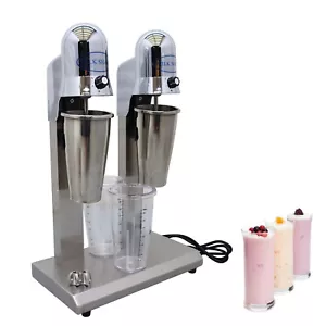 Commercial Stainless Steel Double Head Milkshake Machine Milk Tea Shop Mixer - Picture 1 of 6