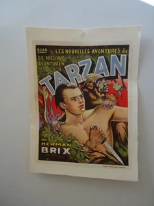 HERMAN BRIX/the new adventures of TARZAN/F2510/affiche belge ORIGINALE on linen - Picture 1 of 1