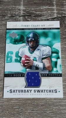 2005 Upper Deck Saturday Swatches Timmy Chang Jersey Card - Image 1 of 2