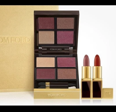 Juego de muestra de cuatro y labios Tom Ford Eye - ámbar amueblado / Casablanca / rojo escarlata Foto 1 de 4