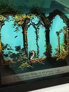 Antique 1920 Stereopticon Slide #12603 Abide with Me 4 Magic Lantern - Picture 1 of 5