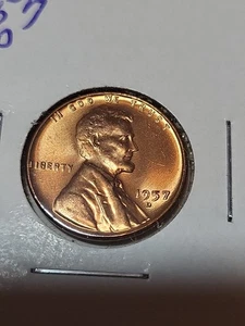 1957 D Lincoln Wheat Penny 9 & 5 Filled In Die Error, Ungraded - Picture 1 of 3