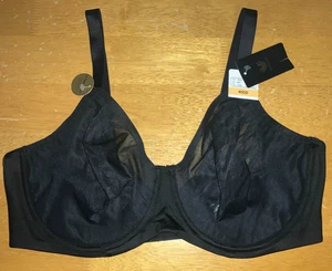 Nuevo sujetador con aros WACOAL 855336 Elevated Allure 40DD negro $74 nuevo con etiquetas - Imagen 1 de 3
