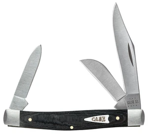 Custodia xx Coltelli Medium Stockman Nero Micarta 27818 Coltello Tascabile Inox - Foto 1 di 4