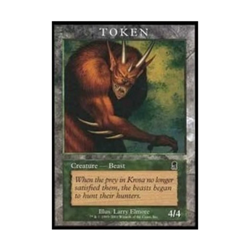 WOTC MtG Magic Player Reward Promos Beast Token (Odyssey) (P) NM - Image 1 of 1
