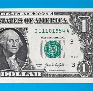 November 10, 1954 (C 11101954 A) BIRTHDAY Note $1 One Dollar Bill *UNC* - Picture 1 of 4