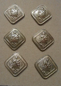 six ST ANDREW old Scottish buttons - band - pipers buttons - Picture 1 of 4