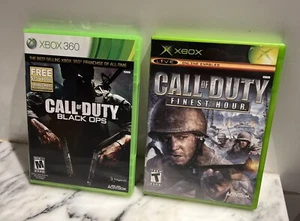 Lot Of 2 Microsoft Xbox & Xbox One Call Of Duty Games Black Ops & Finest Hour - Picture 1 of 4