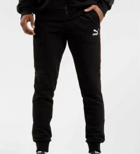 PUMA Between The Line T7 Mens Sweatpants Black Active Pants Size S 534315-01 - Picture 1 of 12