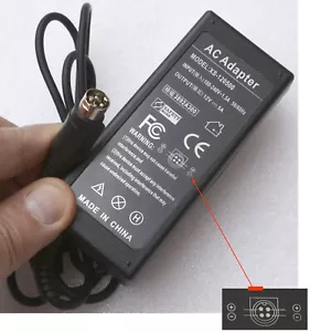 12V 5A NETZTEIL 4-PIN STECKER PLUG POWER SUPPLY NETZTEIL INKL. POWER CORD 12 - Picture 1 of 3