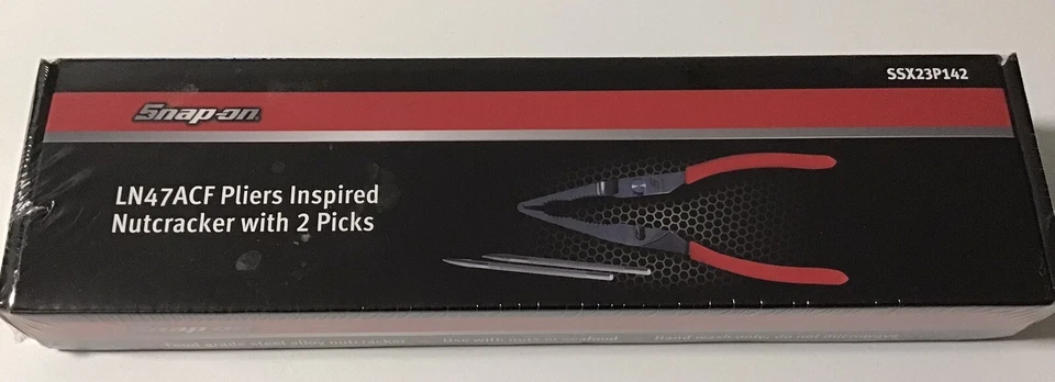 Snap-on Tools SSX23P142 Pliers inspired Nut Cracker w/ 2 picks for Nuts/Seafood