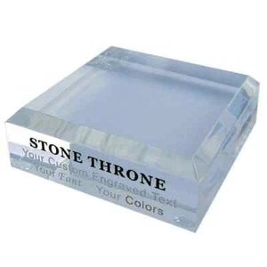 ENGRAVED Clear Acrylic Display Stands Bases for Minerals, Crystals, Geodes, Ball - Picture 1 of 32