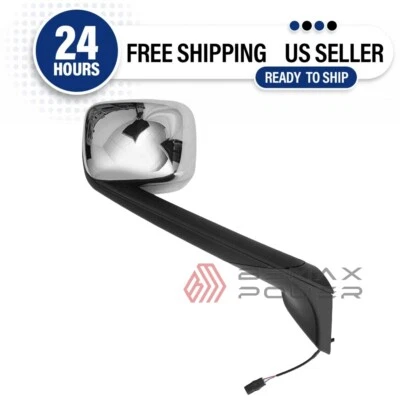 Passenger Right Side Chrome Heated Hood Mirror for Freightliner Cascadia 2018-23 - Image 1 of 4