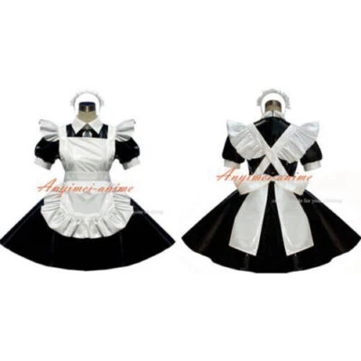 Sexy Vestido Sissy Maid PVC Uniforme Bloqueable Disfraz Juegos con disfraces Hecho a medida y Foto 1 de 4