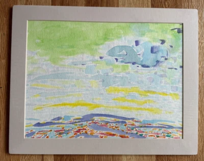 PINTURA ACUARELA STEVE KRIEGER ARTISTA SANTA FE AÑOS 80 ENMARAÑADA 14" X 11" Foto 1 de 3