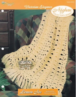 Afghan Crochet Pattern LEMON ICE Victorian Elegance Needlecraft Shop - Image 1 of 2