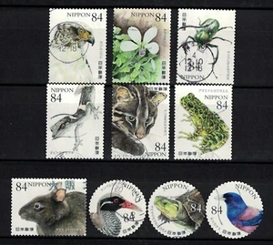JAPAN 2022 WORLD HERITAGE SERIES ISSUE 14TH ISLANDS WILDLIFE COMP. SET 10 STAMPS - Picture 1 of 7