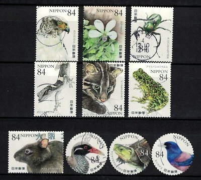 JAPAN 2022 WORLD HERITAGE SERIES ISSUE 14TH ISLANDS WILDLIFE COMP. SET 10 STAMPS - Image 1 of 4