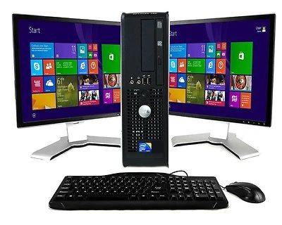 Dell OptiPlex Intel Core i5 8GB RAM 120GB ssd Windows 7 PRO Dual 22" LCD Wi-Fi - Image 1 of 3