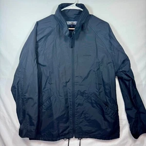 VTG Structure Lightweight Jacket Full Zip Windbreaker Casual Navy Size Small - Picture 1 of 11