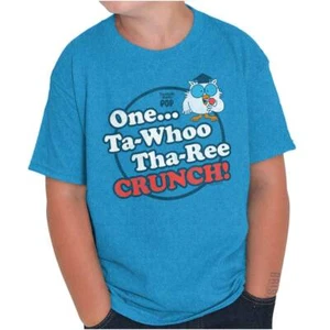 Tootsie Roll Pop Mr Owl One Two Three Crunch Youth Crewneck T Shirts Boy or Girl - Picture 1 of 2