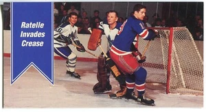 1994 Parkhurst Tallboy (1964-65) #152 Ratelle Invades Crease - New York Rangers - Picture 1 of 2