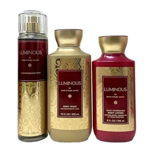 Bath & Body Works LUMINOUS Fragrance Mist, Lotion, Body Wash FULL SIZE Gift Set - Picture 1 of 2