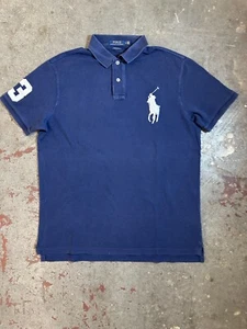 Polo Ralph Lauren Poloshirt T-Shirt Herren Gr. L Vintage Y2K Blau - Bild 1 von 6