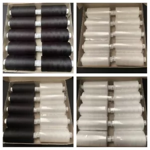 10 x Coats Moon Sewing Machine Polyester Overlocking Thread Cotton~1000 yards - Picture 1 of 2