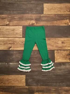 Green Lace Triple Ruffle Leggings - Picture 1 of 1
