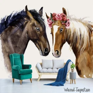 Fotomural no tejido papel pintado murales pareja moderna caballos 2097 - Imagen 1 de 4