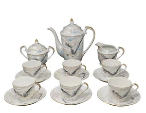 Juego de té Maruku China Dragonware Moriage vintage Japón Lustreware Demitasse - Imagen 1 de 24
