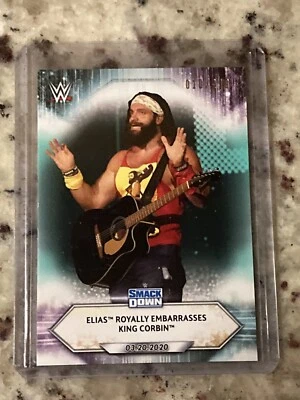 2021 Topps WWE Flagship Elias Royally Embarrasses King Corbin Aqua 287/299 - Image 1 of 2
