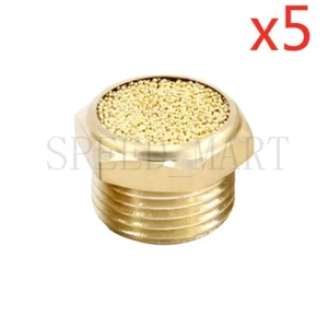 5pcs 1" NPT Sintered Bronze Brass Pneumatic Valve Sound Noise Muffler Silencer - Picture 1 of 4